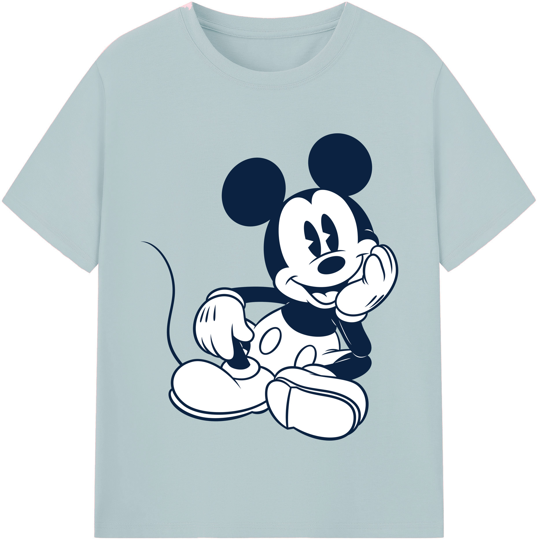 （画像用） ミッキーマウス Mickey Mouse 綿100％半袖Tシャツ（フロントプリント）